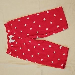 Carter's 12 month red fleece pajama pants